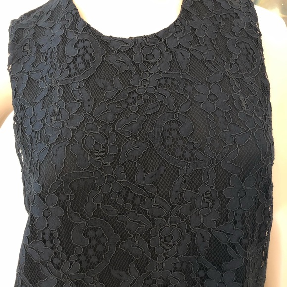 NEW Lauren Ralph Lauren Black Lace Sleeveless Top - Picture 3 of 11